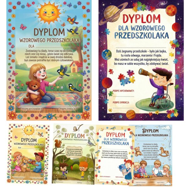 Dyplomy dla przedszkolaków - Dobre Czytanki